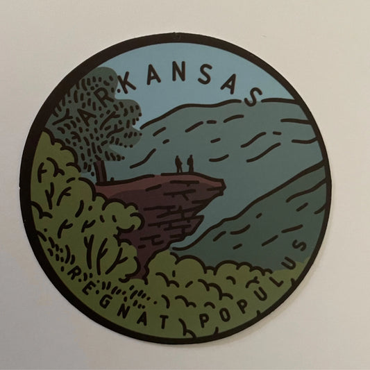 Arkansas State Sticker - Circle